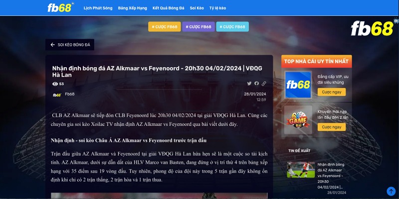 Cá Cược Bóng Đá FB68 - Lựa Chọn Hàng Đầu 2024 2 Hướng dẫn quy trình tham gia cá độ bóng đá FB68