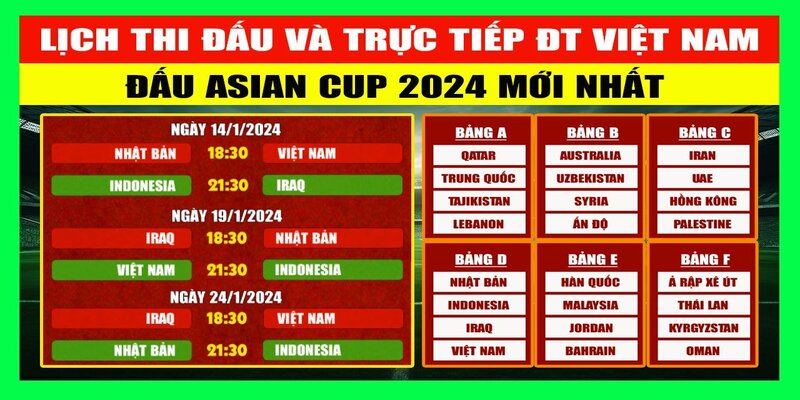 Lịch Thi Đấu Bóng Đá Asian Cup 2024: Cập Nhật Nhanh Nhất 3 Lịch Thi Đấu Bóng Đá Asian Cup 2024: Cập Nhật Nhanh Nhất